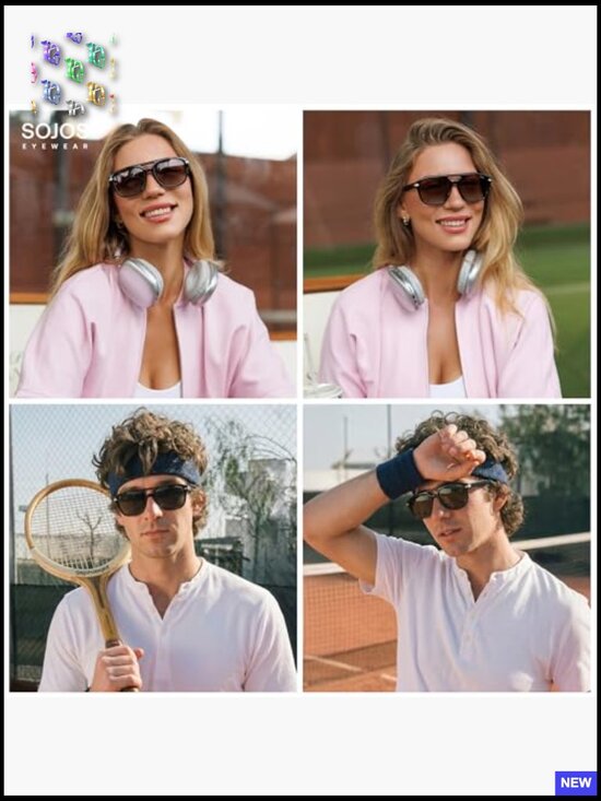 Retro Square Aviator Sunglasses Polarized UV400 Protection  display picture 3